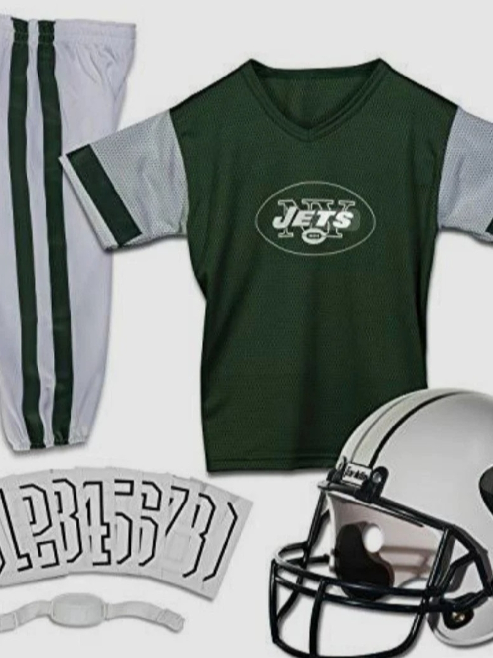New York Jets Kids NFL 5pc Deluxe Football Kids Uniform